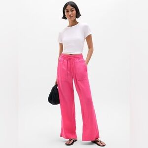 NWT Athleta Retreat Linen High Rise Wide Leg Pant